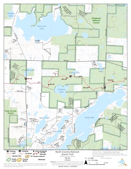 North Country Trail Association NCT MN-045 digital map