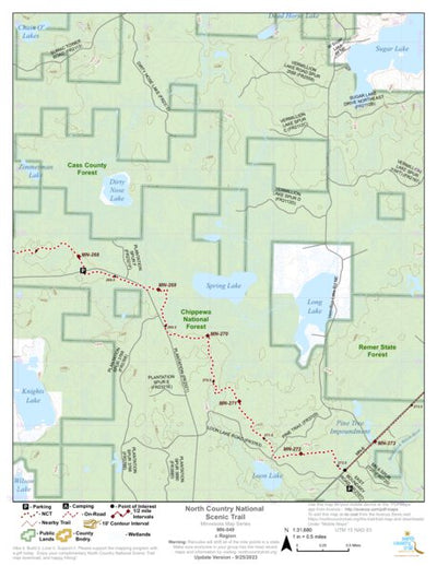 North Country Trail Association NCT MN-049 digital map