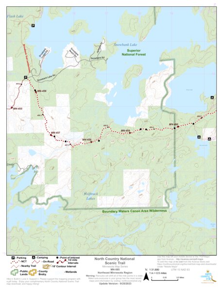 North Country Trail Association NCT MN-085 digital map