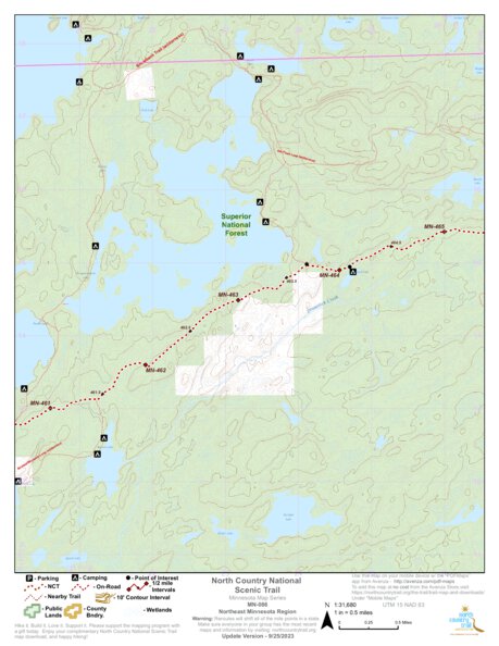 North Country Trail Association NCT MN-086 digital map