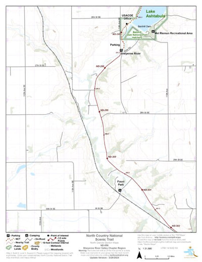 North Country Trail Association NCT ND-056 digital map