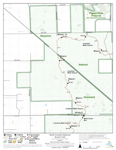 North Country Trail Association NCT ND-072 digital map