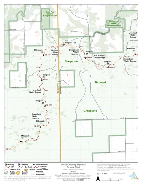 North Country Trail Association NCT ND-074 digital map