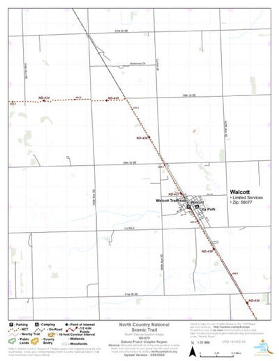 North Country Trail Association NCT ND-078 digital map