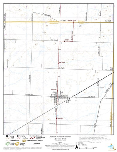 North Country Trail Association NCT NW OH-01 digital map