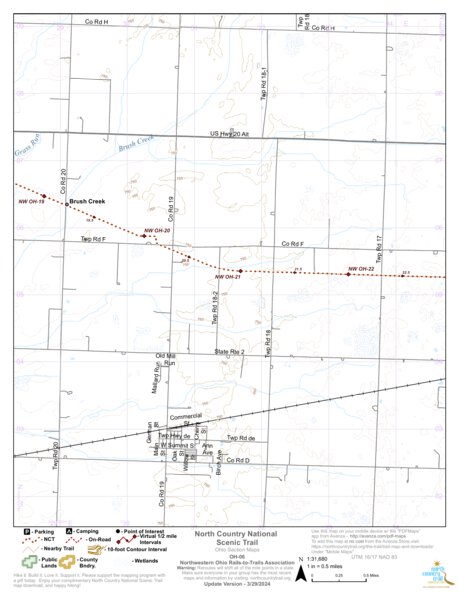 North Country Trail Association NCT NW OH-06 digital map