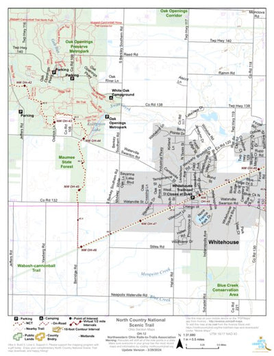 North Country Trail Association NCT NW OH-12 digital map