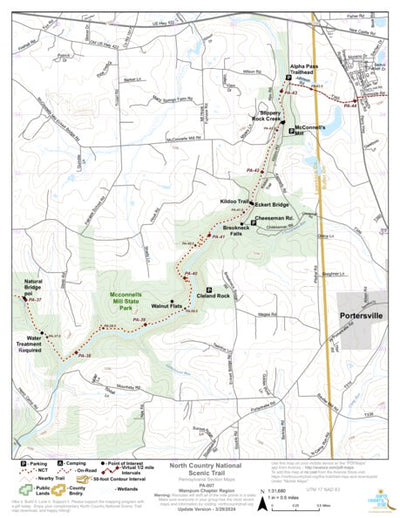 North Country Trail Association NCT PA-007 digital map
