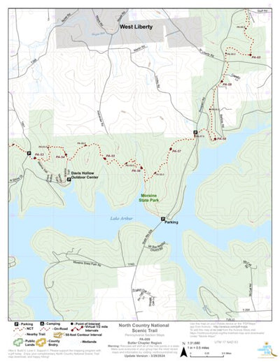 North Country Trail Association NCT PA-009 digital map