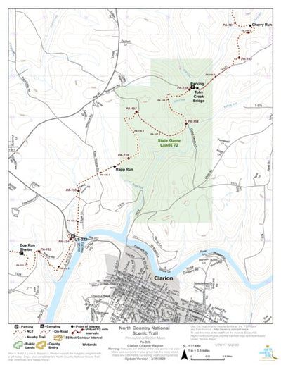 North Country Trail Association NCT PA-026 digital map