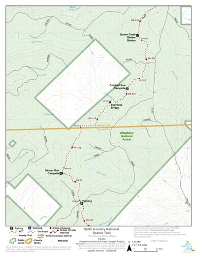 North Country Trail Association NCT PA-034 digital map