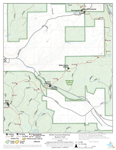 North Country Trail Association NCT PA-040 digital map