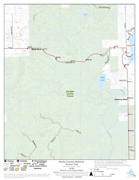 North Country Trail Association NCT WI-004 digital map