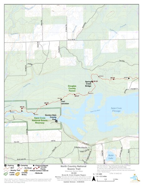 North Country Trail Association NCT WI-008 digital map