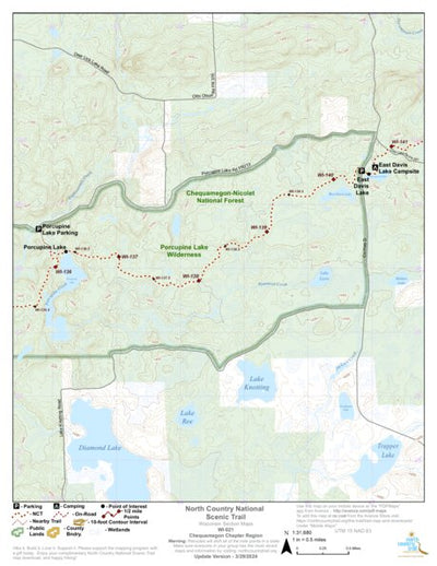 North Country Trail Association NCT WI-021 digital map