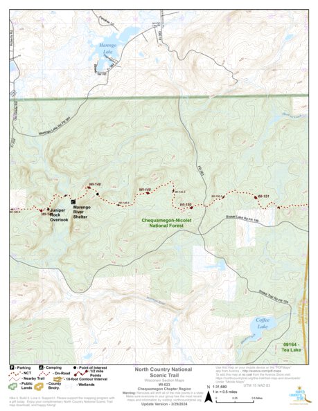 North Country Trail Association NCT WI-023 digital map