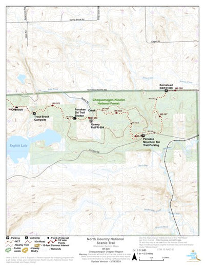 North Country Trail Association NCT WI-026 digital map