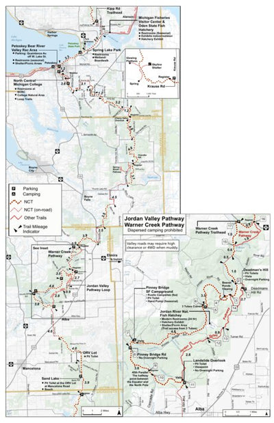 North Country Trail Association North Country Trail Association's Jordan Valley 45 Chapter Brochure Map digital map