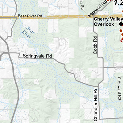 North Country Trail Association North Country Trail Association's Jordan Valley 45 Chapter Brochure Map digital map