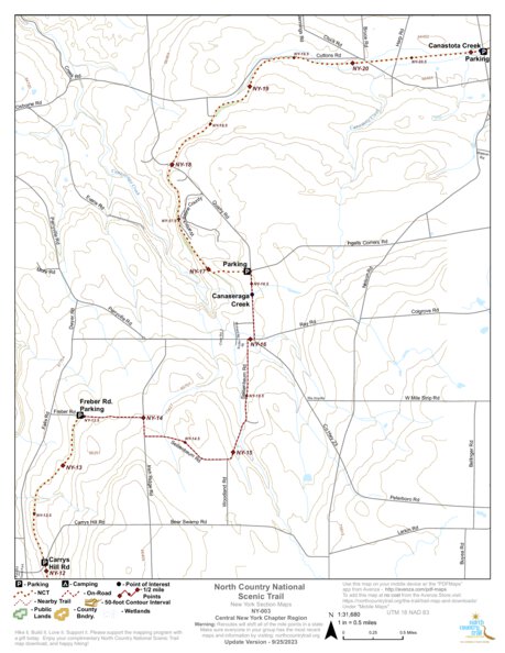 North Country Trail Association NY-003 digital map