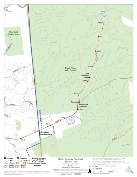 North Country Trail Association NY-015 digital map