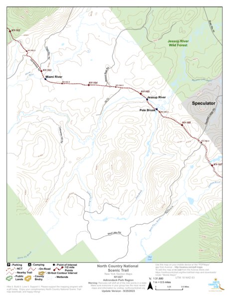 North Country Trail Association NY-027 digital map