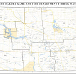 North Dakota Game and Fish Department 2022 Statewide Fishing Waters Poster digital map