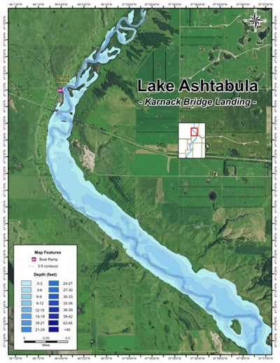 North Dakota Game and Fish Department Ashtabula, Lake - Karnack digital map