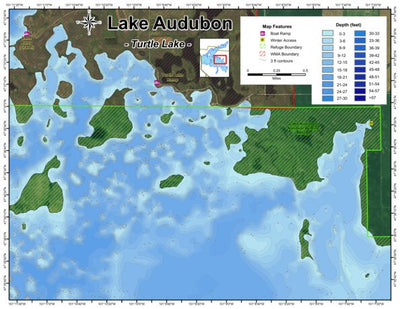 North Dakota Game and Fish Department Audubon, Lake - Turtle Lake Landing digital map