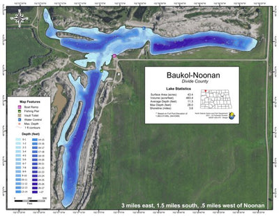 North Dakota Game and Fish Department Baukol-Noonan - Divide County digital map