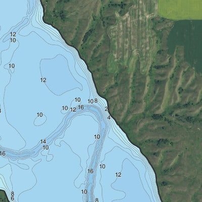 North Dakota Game and Fish Department Darling, Lake - Greene Landing Area digital map