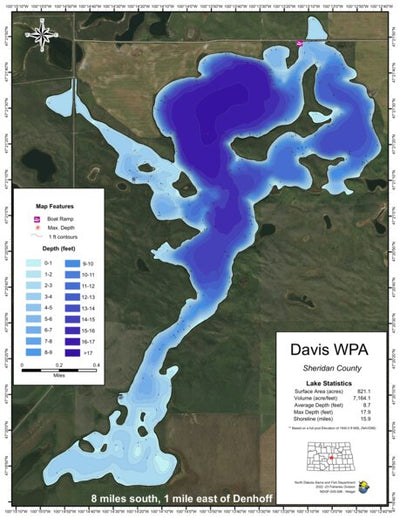 North Dakota Game and Fish Department Davis WPA - Sheridan County digital map