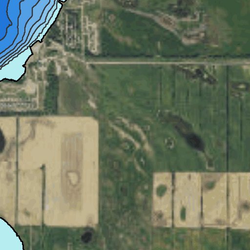 Devils Lake Blacktiger and Estenson Bay Map by North Dakota Game and