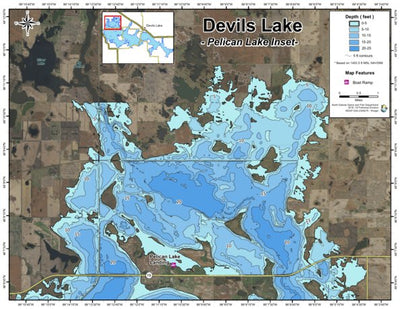 North Dakota Game and Fish Department Devils Lake - Pelican Bay Area digital map
