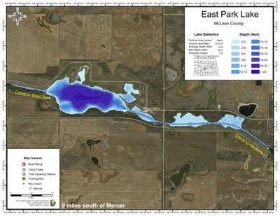 North Dakota Game and Fish Department East Park Lake - McLean County digital map