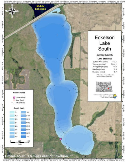 Eckelson Lake South - Barnes County Preview 1