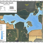 North Dakota Game and Fish Department Flood Lake South - LaMoure County digital map