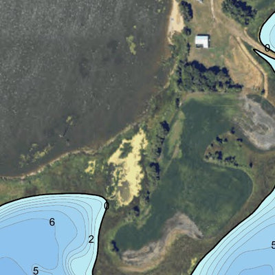 North Dakota Game and Fish Department Flood Lake South - LaMoure County digital map