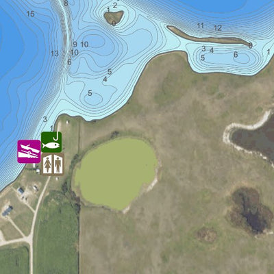 North Dakota Game and Fish Department Josephine, Lake - Kidder County digital map