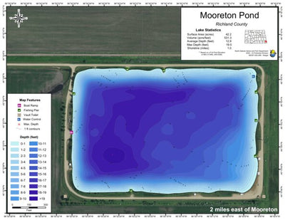 North Dakota Game and Fish Department Mooreton Pond - Richland County digital map