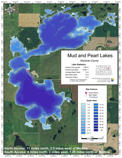 Mud and Pearl Lakes - Stutsman County Preview 1