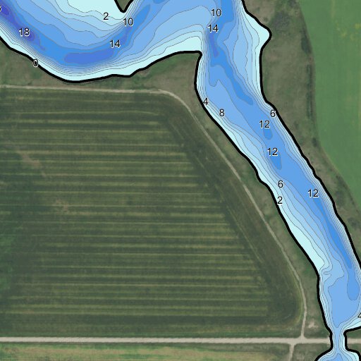 Short Creek Dam Burke Country Map by North Dakota Game and Fish