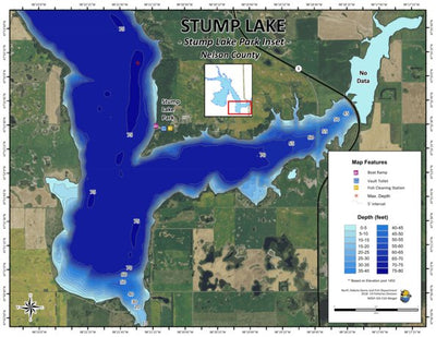 North Dakota Game and Fish Department Stump Lake - Sourtheast Area digital map