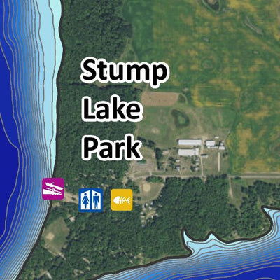 North Dakota Game and Fish Department Stump Lake - Sourtheast Area digital map
