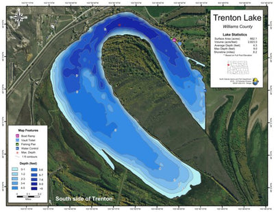 North Dakota Game and Fish Department Trenton Lake - Williams County digital map