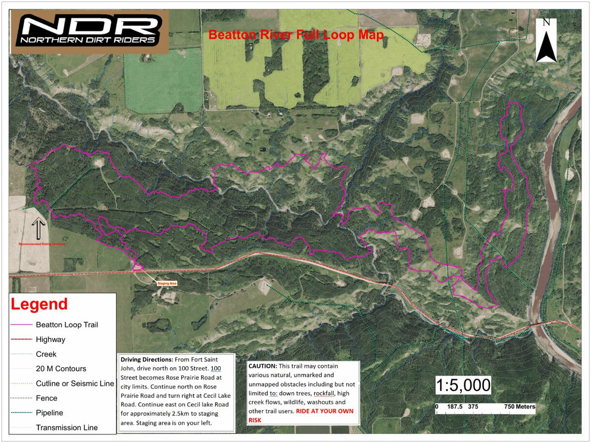 NDR Beatton Single Track Loop Map by Northern Dirt Riders Association ...
