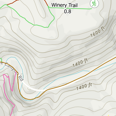 Cowiche Canyon Trail Topo Map Preview 3