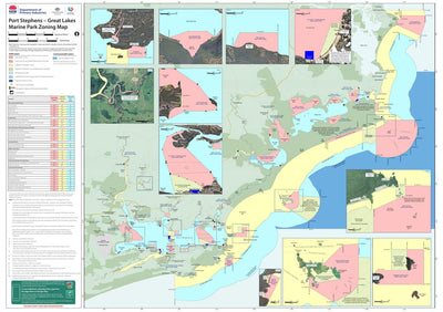 NSW Department of Primary Industries (Fisheries) Port Stephens - Great Lakes Marine Park Zoning Map digital map