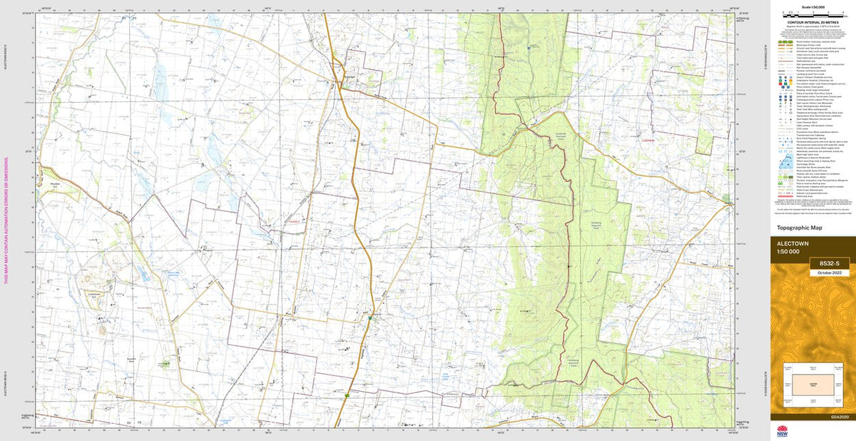 Alectown 8532-S Map by NSW Government Spatial Services | Avenza Maps