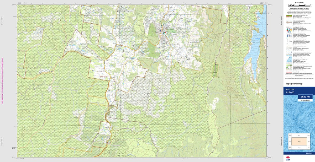 Batlow 8526-4N Map by NSW Government Spatial Services | Avenza Maps